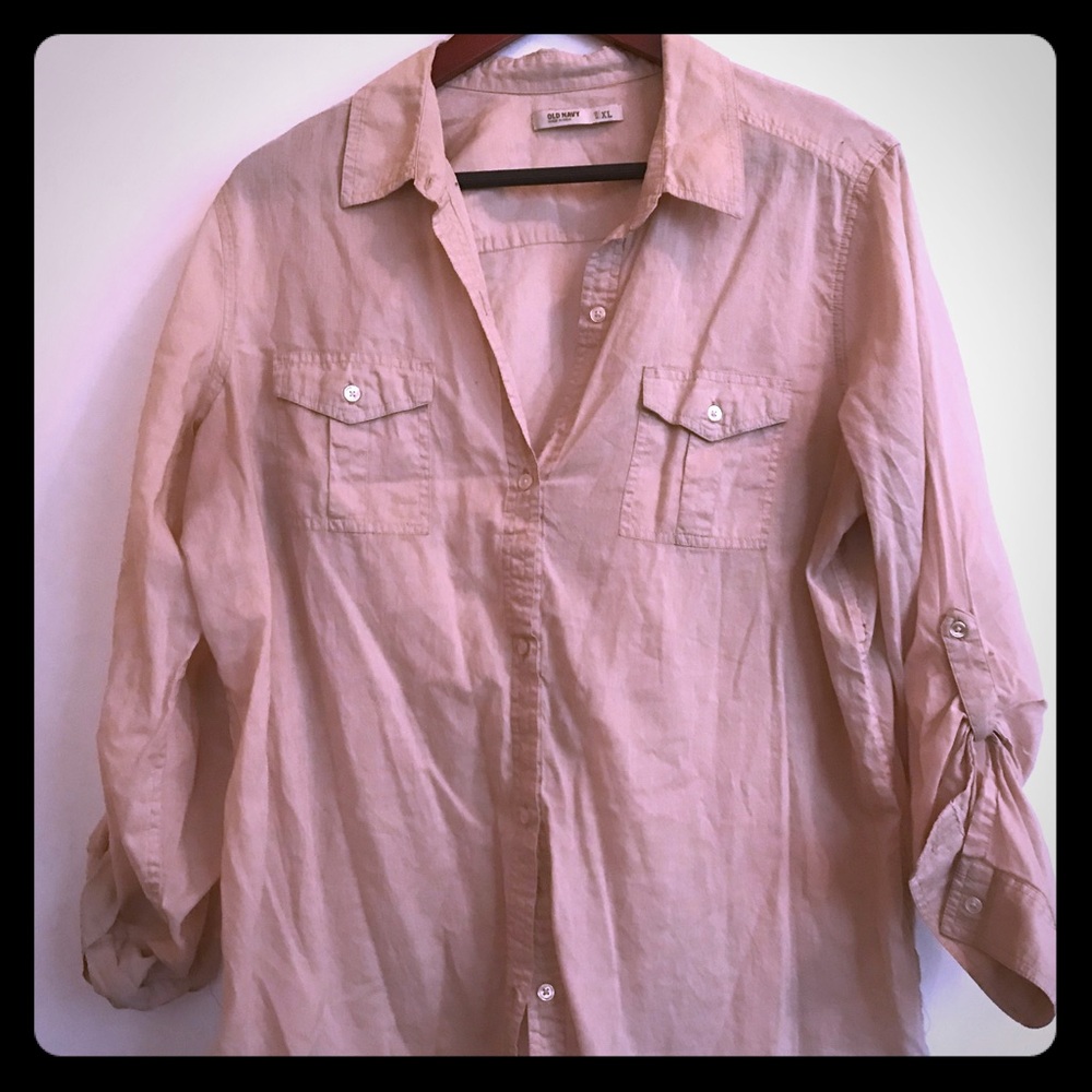 🕶 Sheer, Button Down Top